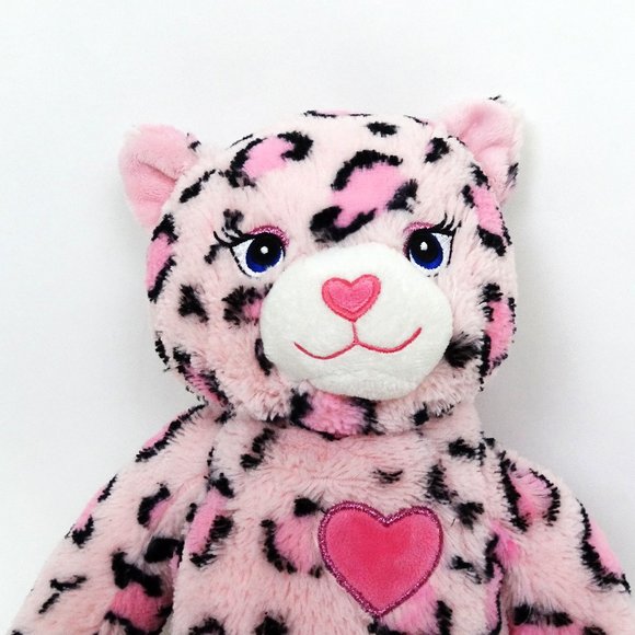 Build-A-Bear Other - Build a Bear Plush Pawfect Kitty Pink Leopard Cat Stuffed Animal 18” Meow Sound